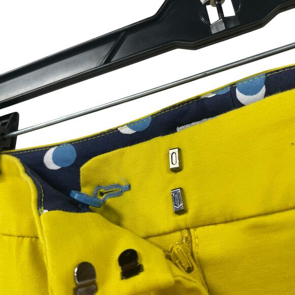 Boden Richmond Trousers Dark Yellow Pleated Stretch Pants Womens 4 - Picture 3 of 6